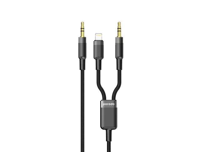 PORODO MULTI-DEVICE AUX 3.5MM | LIGHTNING 1.2M 4FT CABLE