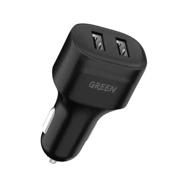 GREEN COMPACT CAR CHARGER ADAPTER 12W